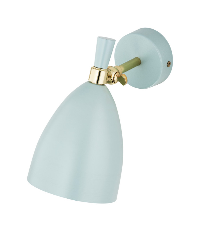 Charlotte Dome Wall Lamp Blue Matt Brass Elements-3