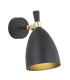Charlotte Dome Wall Lamp Black Structure Brass Elements-1
