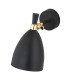 Charlotte Dome Wall Lamp Black Structure Brass Elements-3