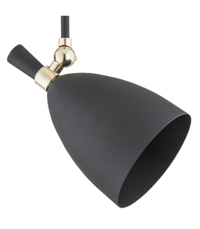 Charlotte Single Spotlight Black Structure Brass Elements-3