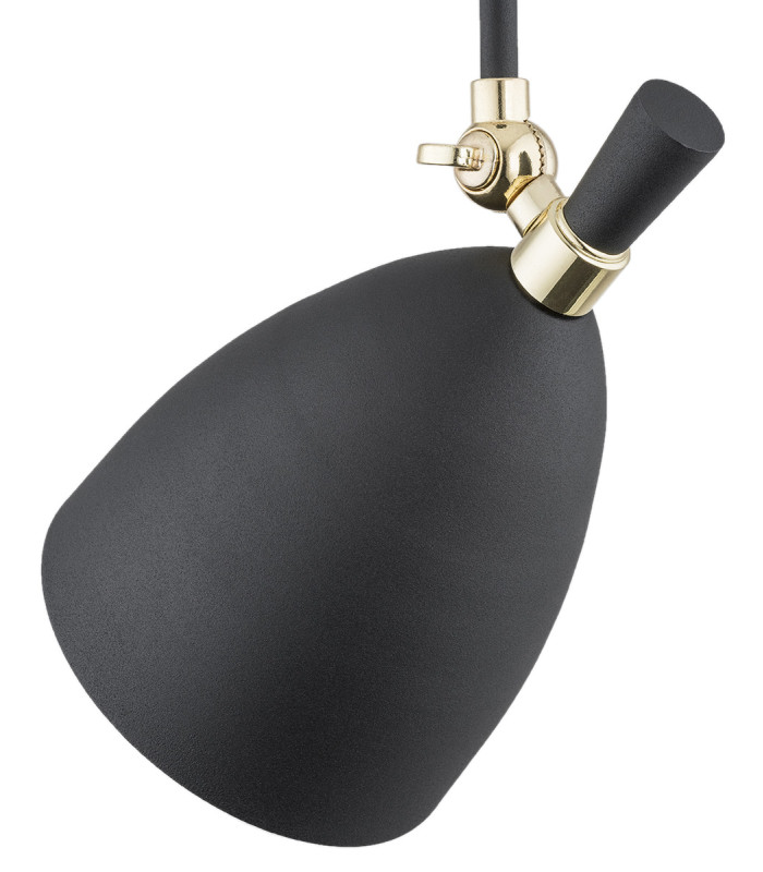 Charlotte Single Spotlight Black Structure Brass Elements-4