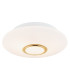 Chicago Flush Ceiling 2 Light Opal Matt Brass Elements-1