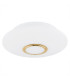 Chicago Flush Ceiling 2 Light Opal Matt Brass Elements-2
