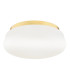 Ombra Flush Ceiling 3 Light Opal Matt Brass Elements-1
