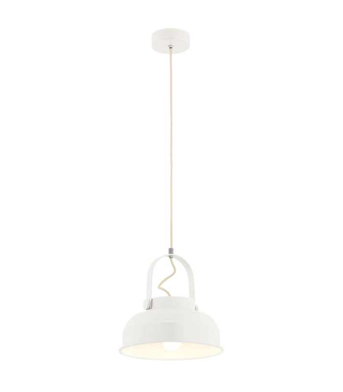 Dakota Dome Pendant Ceiling Light Cream White-1