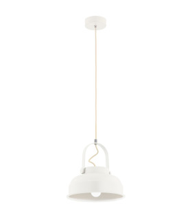 Dakota Dome Pendant Ceiling Light Cream White-2
