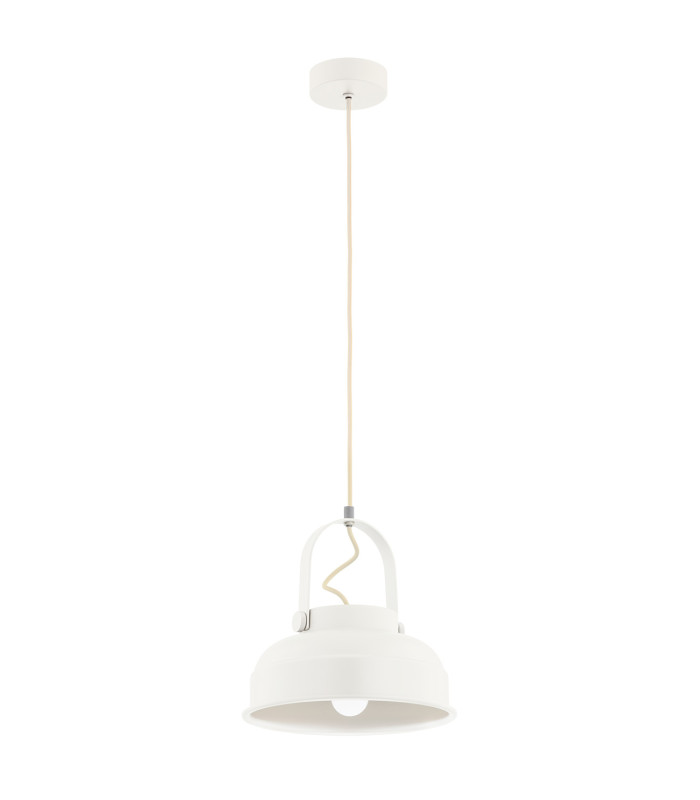 Dakota Dome Pendant Ceiling Light Cream White-2