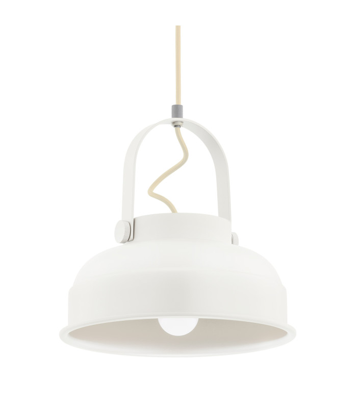 Dakota Dome Pendant Ceiling Light Cream White-3
