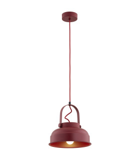 Dakota Dome Pendant Ceiling Light Red-1