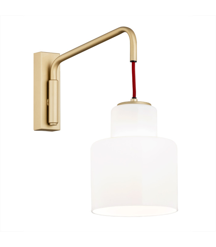 Diuna Dome Wall Lamp Opal Gold Red-1