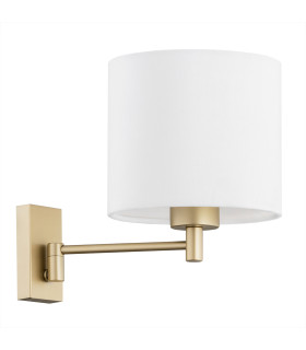 Dolce Wall Lamp With Shade White Gold-2