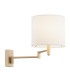 Dolce Adjustable Arm Wall Lamp With Shade White Gold-1