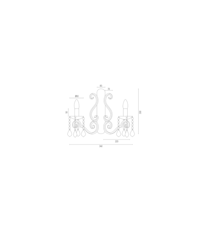 Diadema Candle Wall Lamp Black-3