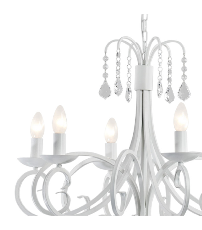 Diadema Multi Arm Chandelier White-2