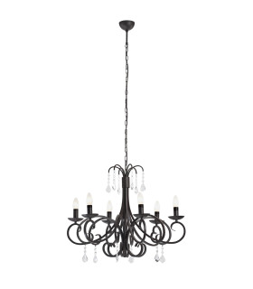Diadema Multi Arm Chandelier Black-1