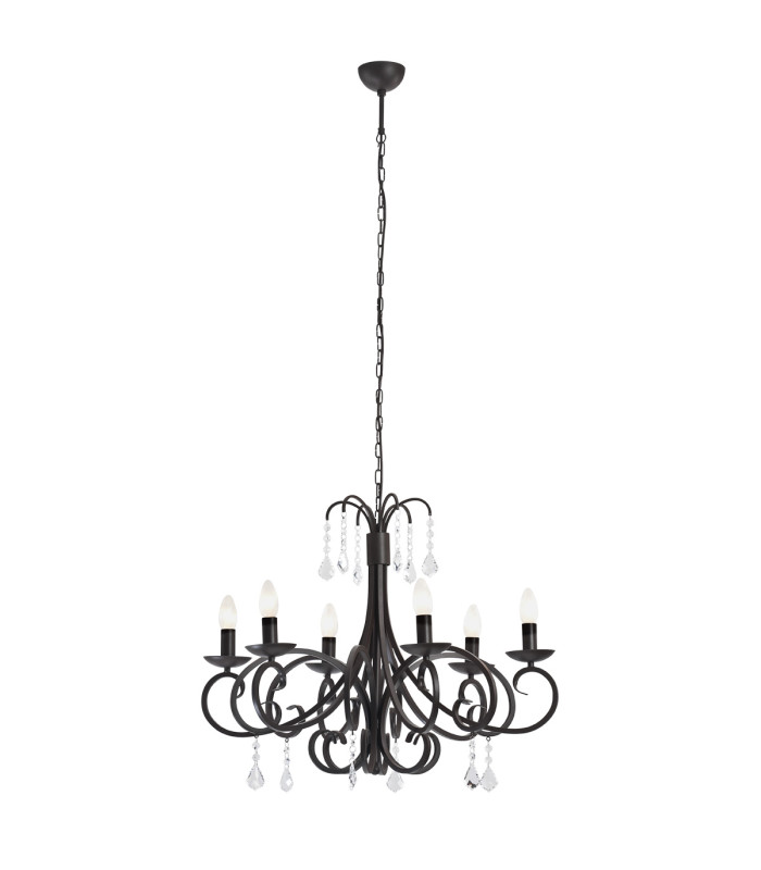 Diadema Multi Arm Chandelier Black-1