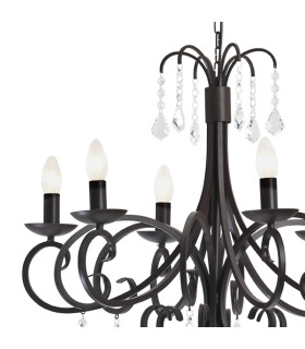 Diadema Multi Arm Chandelier Black-2