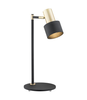 Doria Desk Task Lamp Black Structure Brass Elements-1