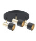 Doria Ceiling Spotlight Clusters Black Structure Brass Elements-1