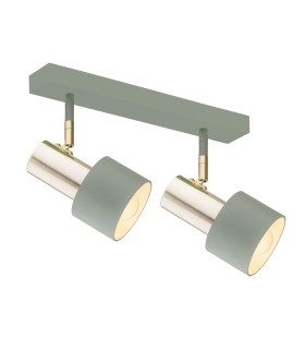 Doria Twin Ceiling Spotlight Siege Structure Brass Elements-1