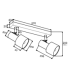 Doria Twin Ceiling Spotlight Siege Structure Brass Elements-2