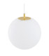 Evans Globe Pendant Ceiling Light Opal Matt Brushed Brass (Horizontaly Fluted Glass)-4