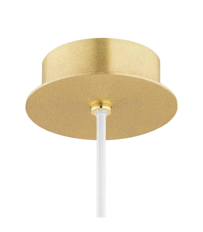 Evans Globe Pendant Ceiling Light Opal Matt Brushed Brass (Horizontaly Fluted Glass)-5