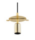 Evans Globe Pendant Ceiling Light Opal Matt Brushed Brass (Horizontaly Fluted Glass)-6