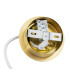 Evans Globe Pendant Ceiling Light Opal Matt Brushed Brass (Horizontaly Fluted Glass)-7