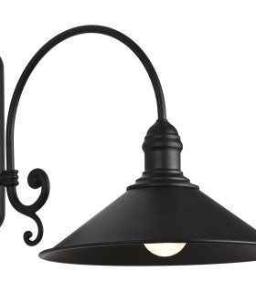Erba Outdoor Dome Wall Lamp Black Matt-1