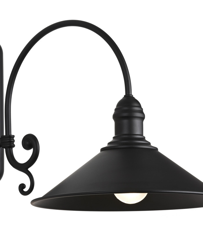 Erba Outdoor Dome Wall Lamp Black Matt-1