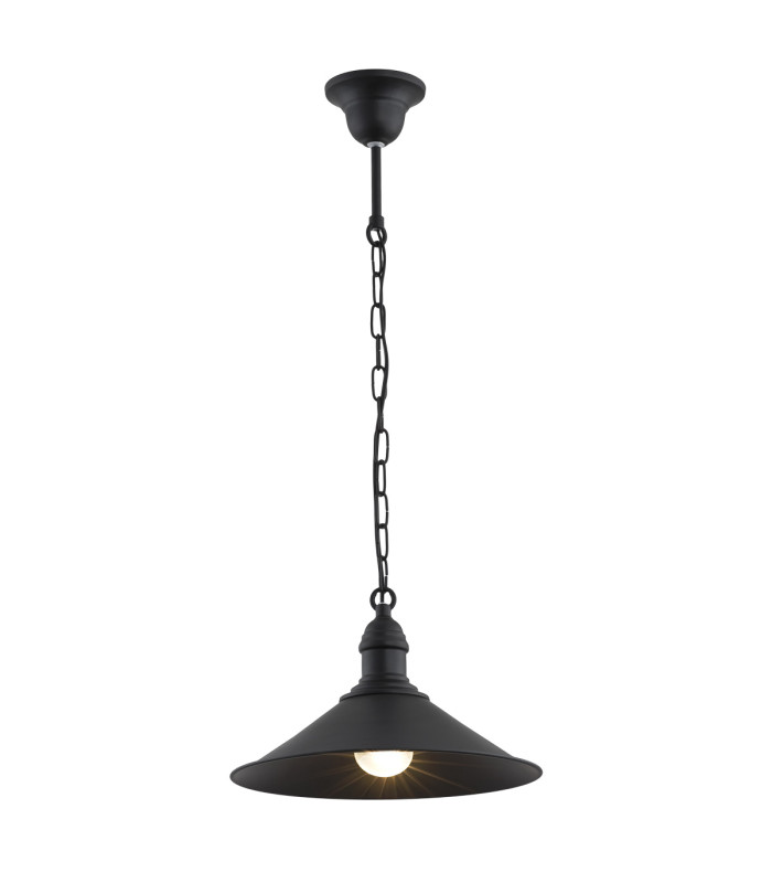 Erba Dome Pendant Ceiling Light Black Matt-1