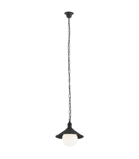 Erba Bis Dome Pendant Ceiling Light Black Structure IP44-1