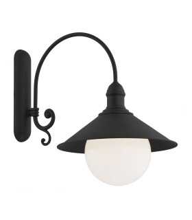 Erba Bis Outdoor Dome Wall Lamp Black Structure IP44-1