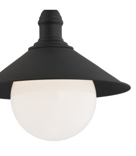 Erba Bis Outdoor Dome Wall Lamp Black Structure IP44-2