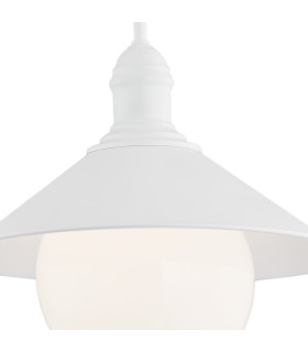 Erba Bis Dome Pendant Ceiling Light White Structure IP44-2
