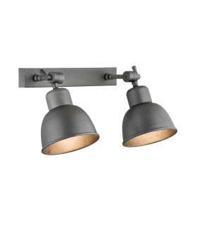 Eufrat Twin Dome Wall Lamp Anthracite Structure-1