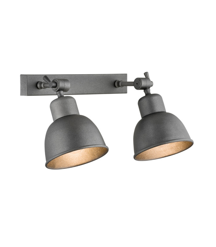 Eufrat Twin Dome Wall Lamp Anthracite Structure-1
