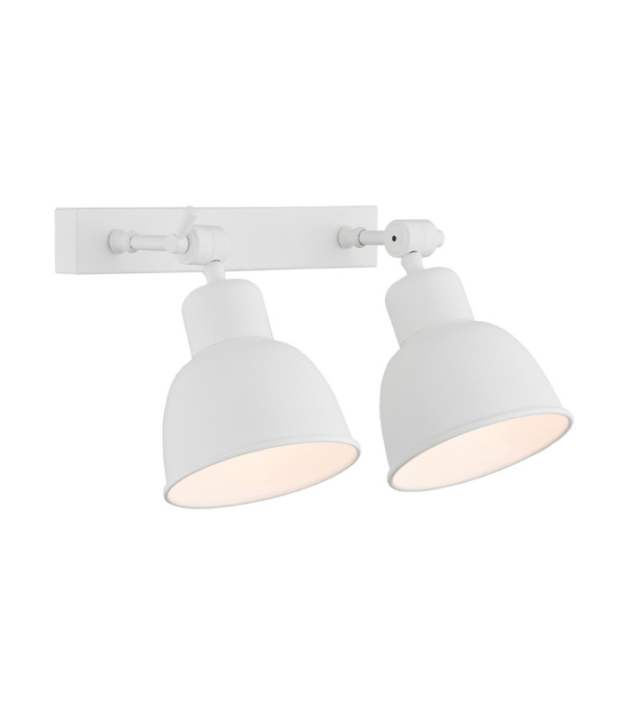 Eufrat Twin Dome Wall Lamp White Structure-1