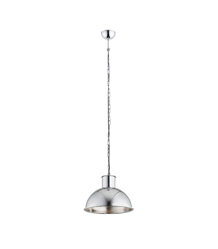 Eufrat Dome Pendant Ceiling Light Brushed Chrome-1