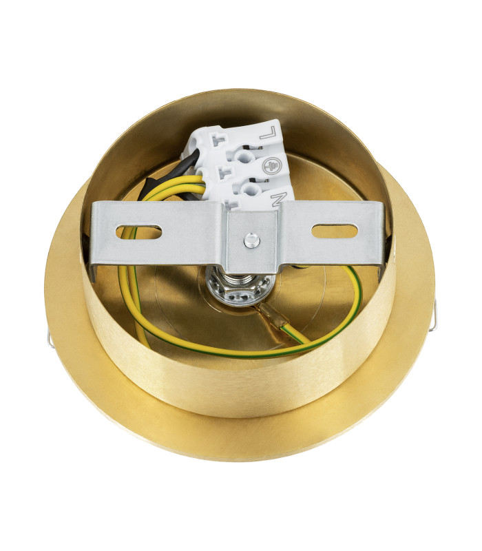 Fabio Wall Lamp White-Brown (Marble Colour) Brushed Brass IP44-4