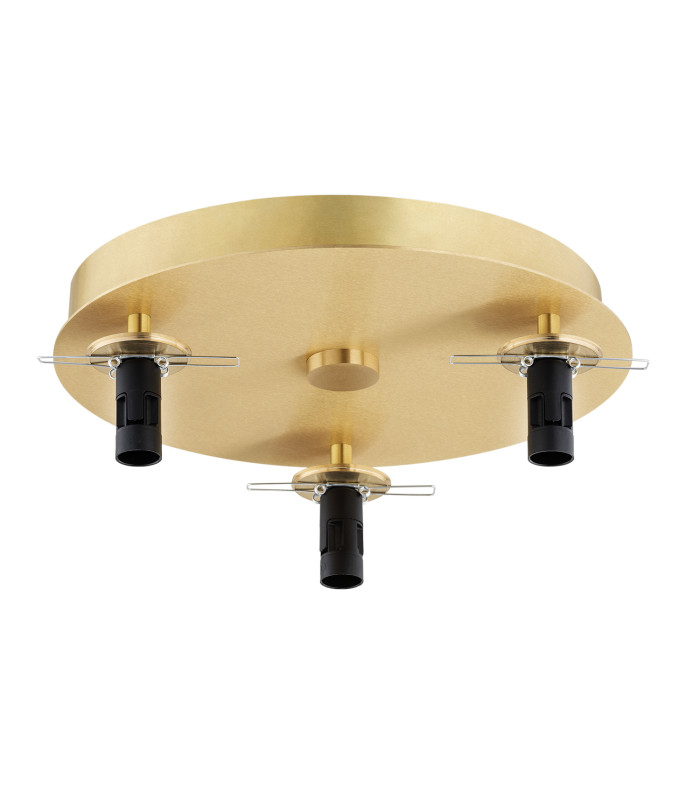 Fabio Ceiling Spotlight Clusters White-Brown (Marble Colour) Brushed Brass IP44-3
