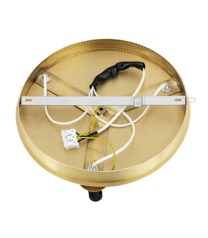 Fabio Ceiling Spotlight Clusters White-Brown (Marble Colour) Brushed Brass IP44-4