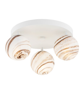 Fabio Ceiling Spotlight Clusters White-Brown (Marble Colour) Cream White IP44-1