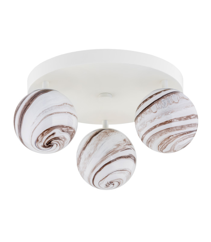 Fabio Ceiling Spotlight Clusters White-Brown (Marble Colour) Cream White IP44-2