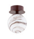 Fabio Wall Lamp White-Brown (Marble Colour) Chocolate Brown IP44-2