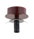 Fabio Wall Lamp White-Brown (Marble Colour) Chocolate Brown IP44-3