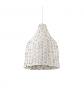 1 Light Dome Ceiling Pendant Light White - 1