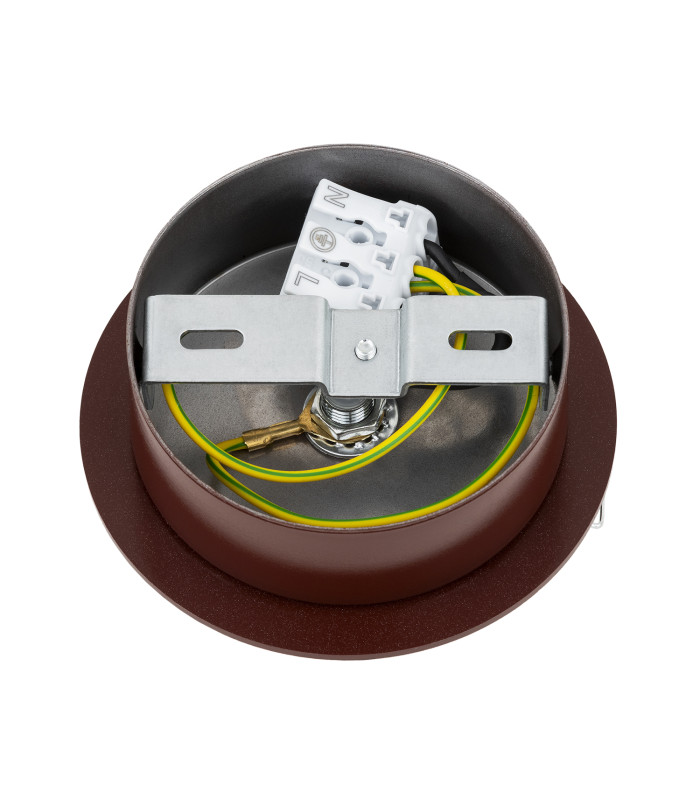 Fabio Wall Lamp White-Brown (Marble Colour) Chocolate Brown IP44-4