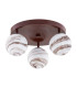 Fabio Ceiling Spotlight Clusters White-Brown (Marble Colour) Chocolate Brown IP44-2
